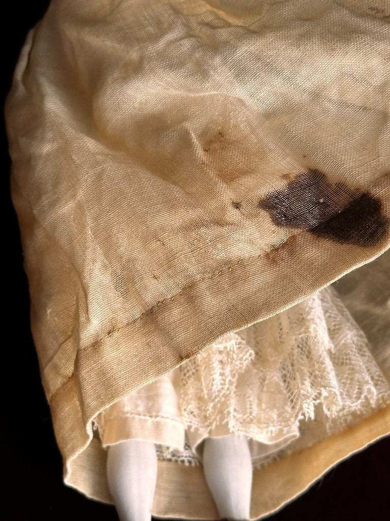 Antique German Cabinet Size 9.75” Flat Top China Shoulder Head Doll