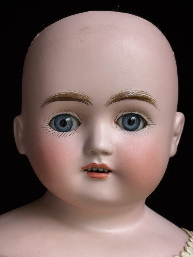 Antique German 20” Early Kestner Alphabet Series Turned Head Bisque Head Doll