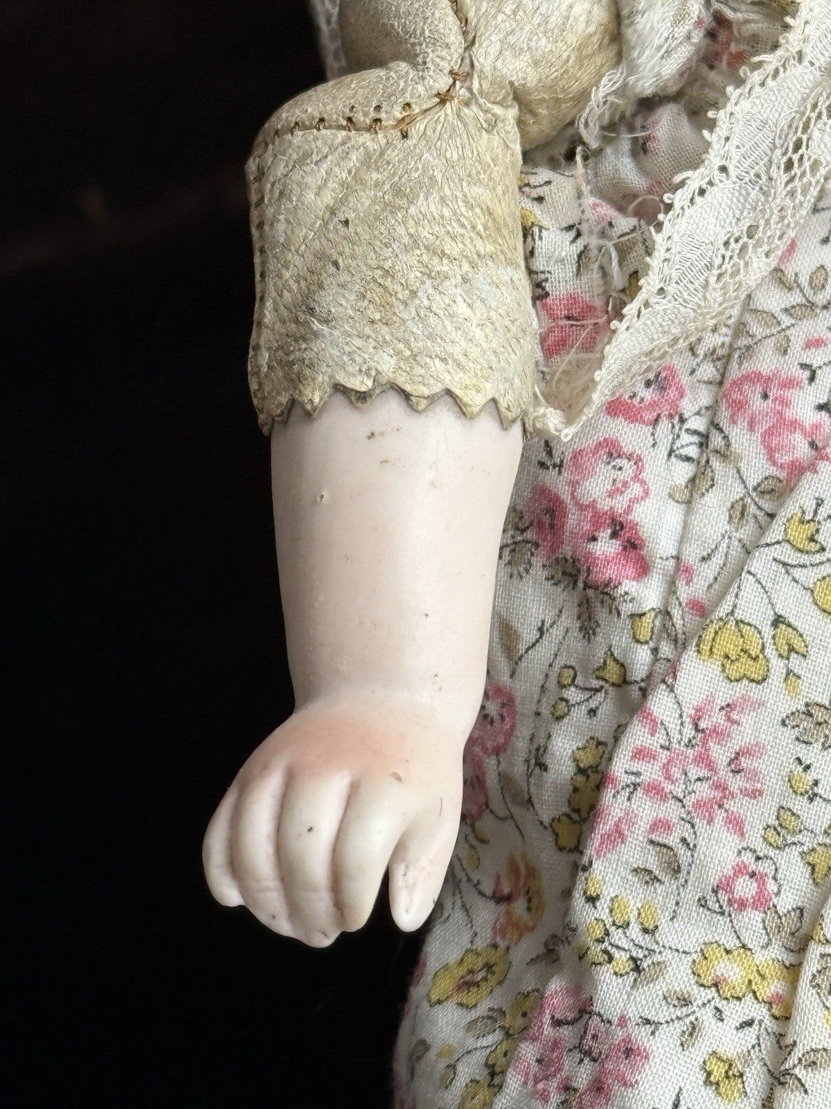 Antique German 17.5” Early Kestner 166 Bisque Shoulder Head Doll