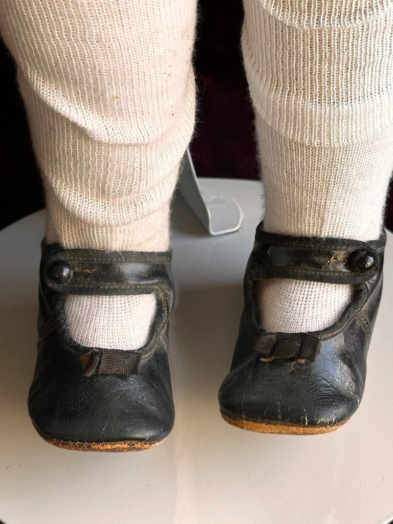 Antique German 24” Müller & Strassburger (?) Papier Mache Doll