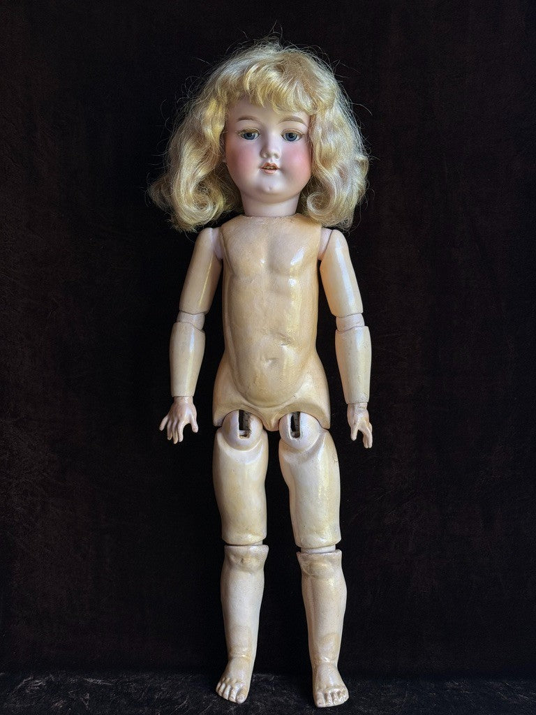 Antique German 25” Armand Marseille DRGM 246 Florodora Bisque Socket Head Doll