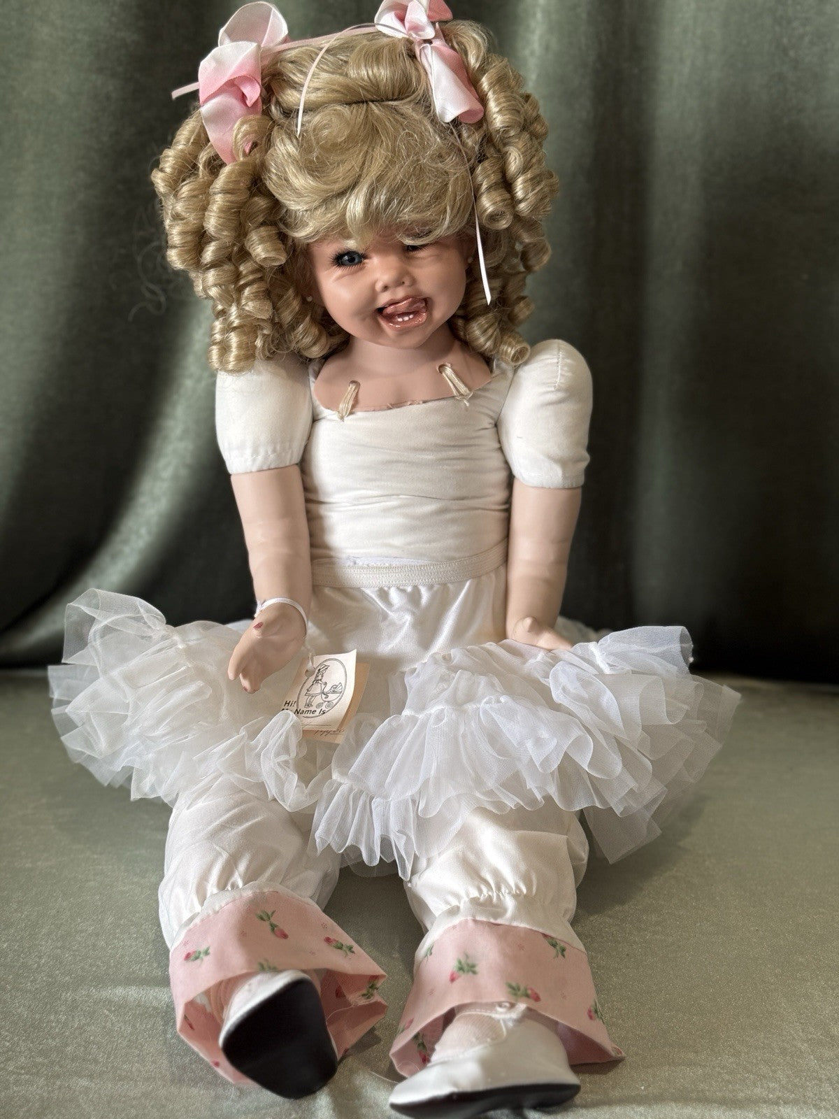 Artist Reproduction Of Porcelain 28” Doll “Lacey”