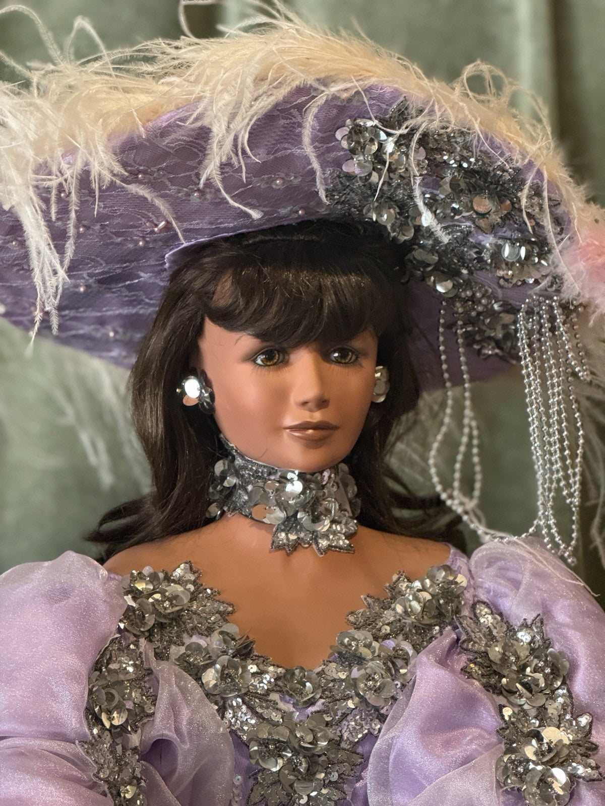 Collectible Large 42” Porcelain Doll “Sterling ” by Rustie LE 1000 COA/Stand/Tag