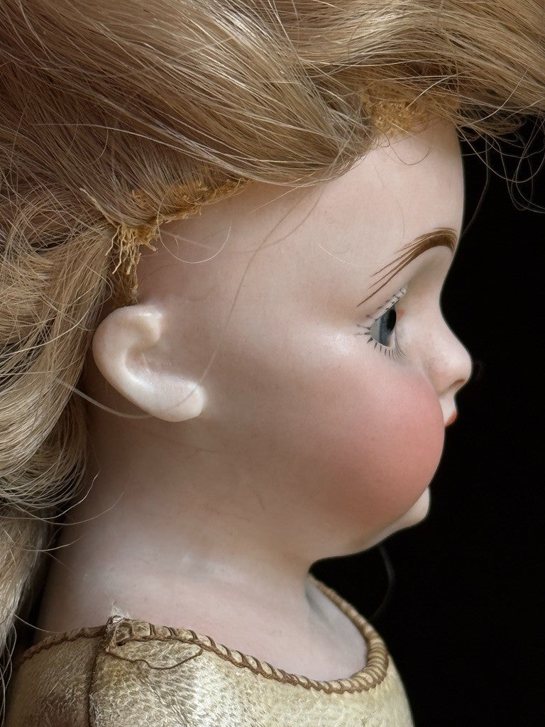 Early Antique German 13” Kestner 143 Bisque Shoulder Head Doll