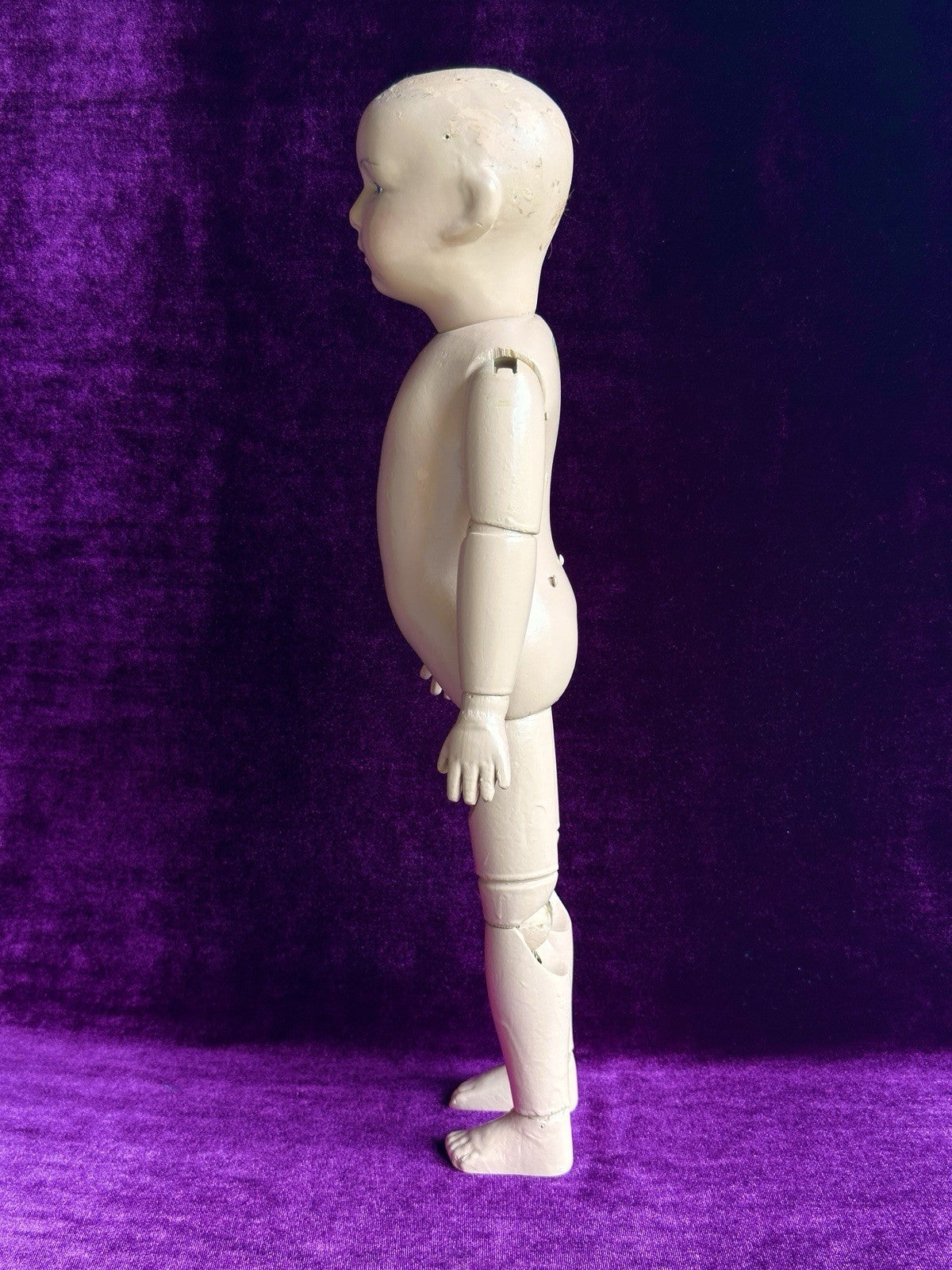 Antique American Schoenhut 16" Wooden Jointed Boy Doll