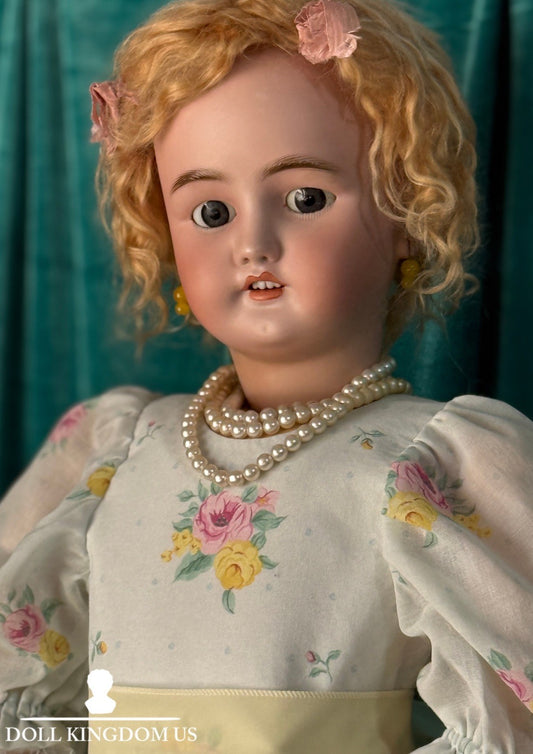 Antique German C.M. Bergmann and Simon Halbig Bisque Head 32” Doll