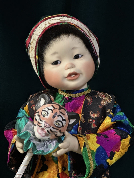 Artist Made Limited Edition of 250 Porcelain 14” Doll “Po-Sing” By Yolanda Bello