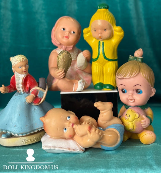 Lot Of 5 Vintage Collectible Squeeze Toys/Dolls