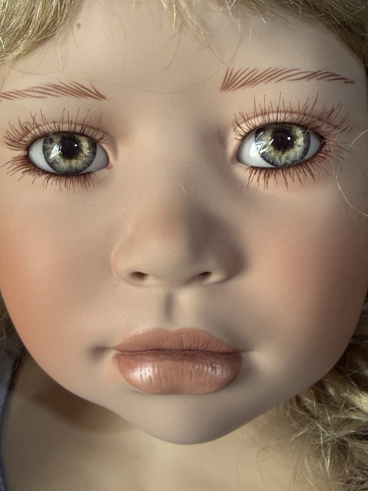 Collectible Porcelain 27” Doll “Sky” by Christine Orange Tag