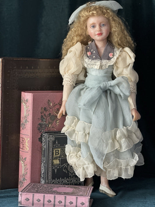 OOAK Collectible Polymer Fimo 15” Doll By Artist Edna Dali