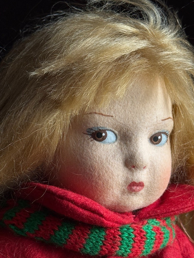 Haut Melton Wintertime Edith The Lonely Doll Little Bear Steiff Set New in Box