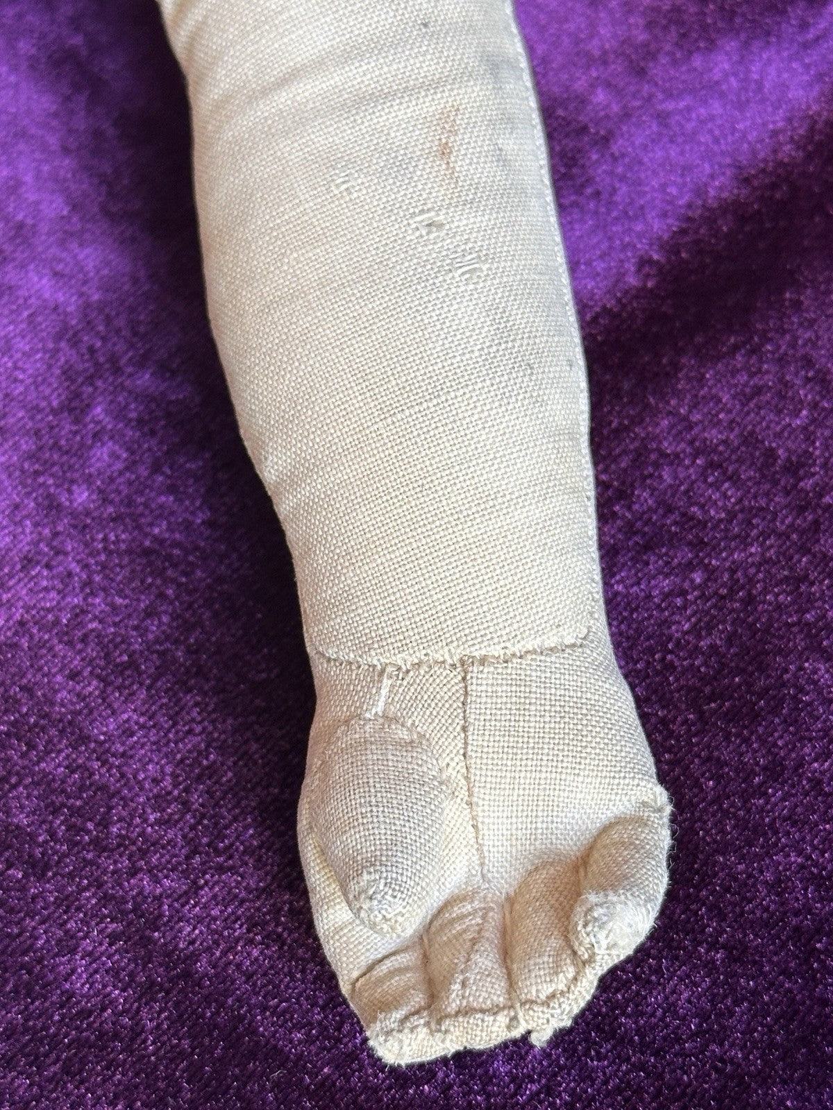 Early Antique German 16” Kathe Kruse Type I Cloth Rag Doll Wide Hips