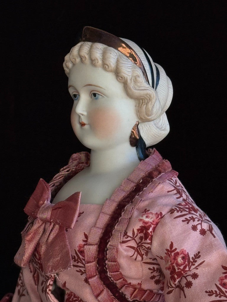 Vintage 19” Ruth Bartlome Porcelain Reproduction of Parian Fashion Lady Doll