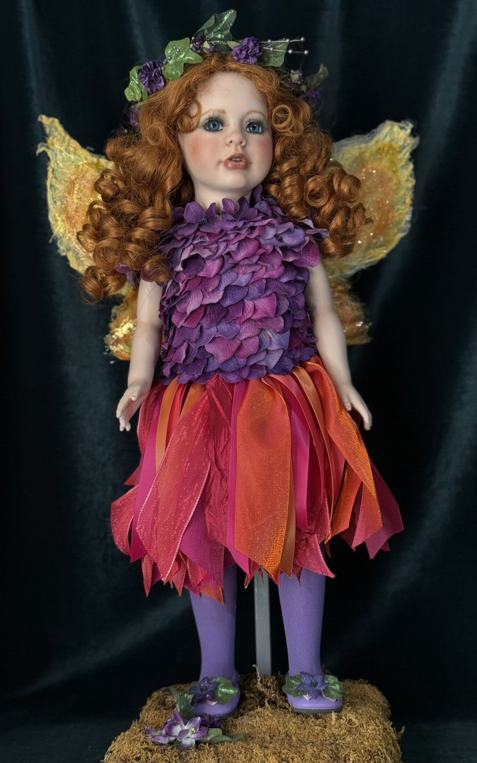 Vintage Reproduction of Linda Mason Porcelain 19” Doll “Tiffany” Artworks 1989