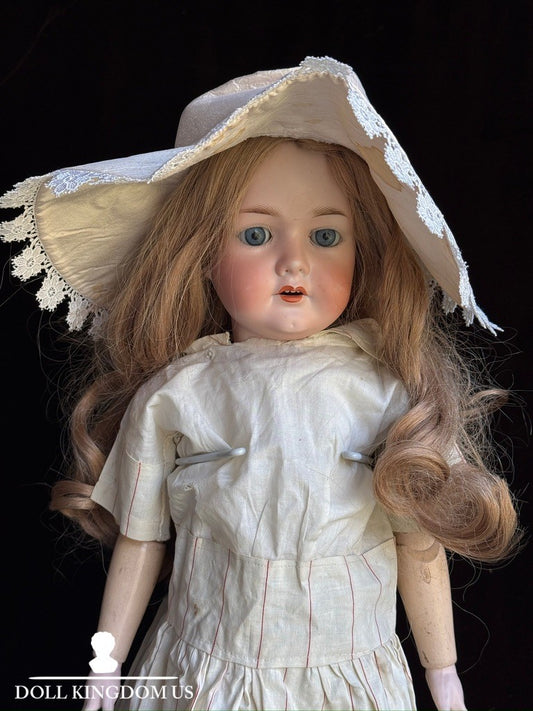 Antique German 24” C.M. Bergmann Waltershausen 1916 Bisque Head Doll