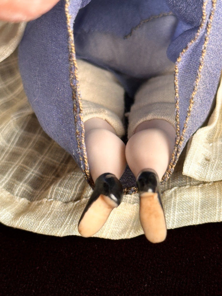 Vintage 5.5” Hertwig (?) Miniature Porcelain Dollhouse Parian Doll