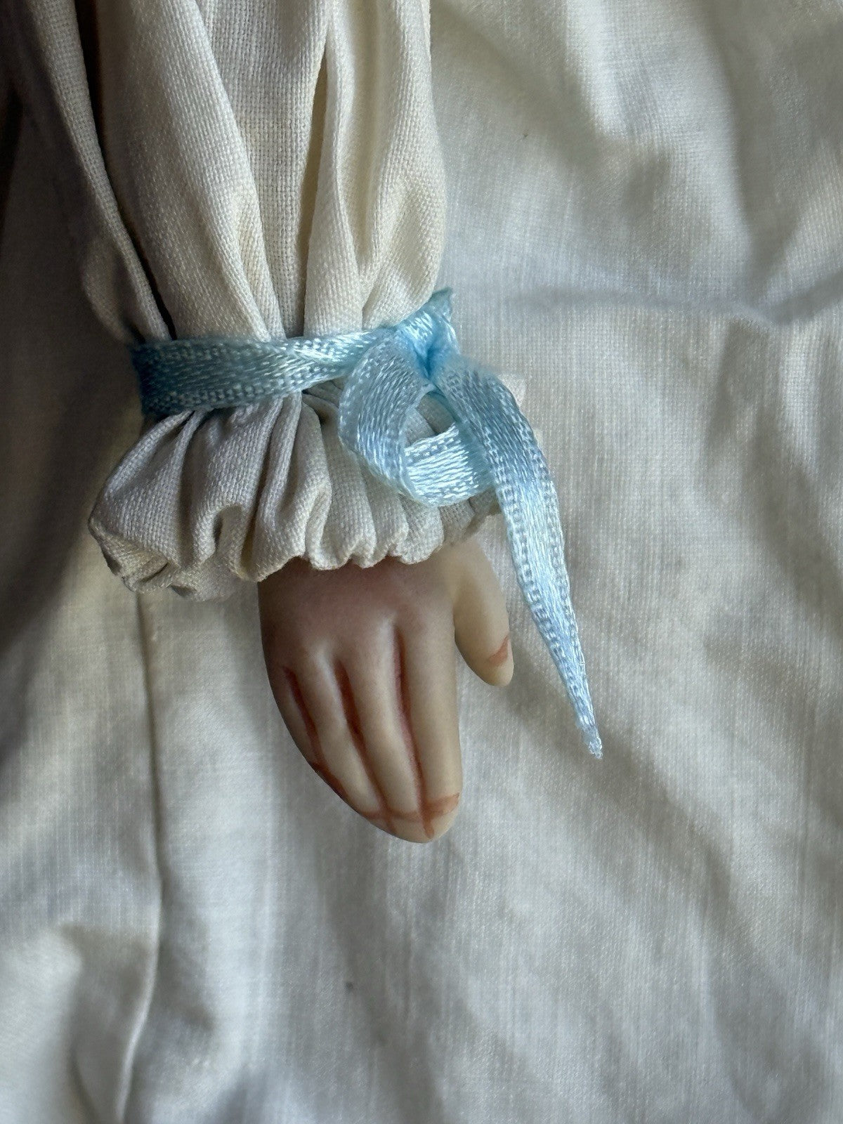 OOAK Collectible 10.75" Kathy Redmond Porcelain Cloth Girl Doll