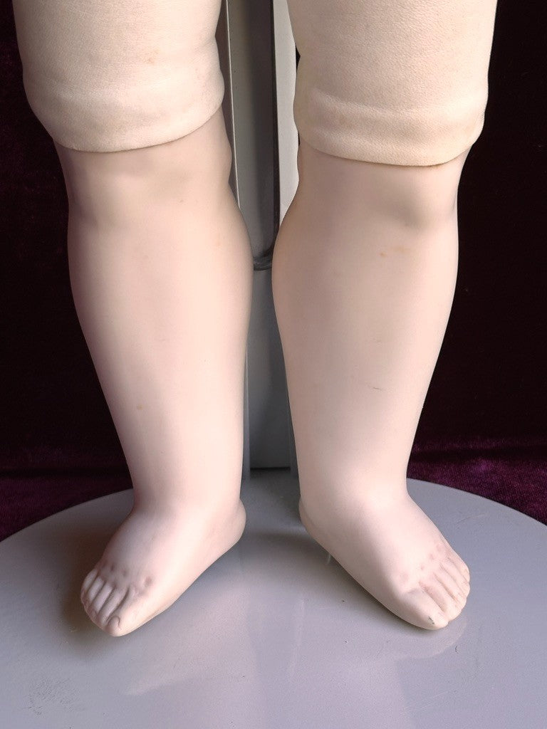 Vintage 1961 Bisque 21” Reproduction of Antique French Bru Circle Dot Doll