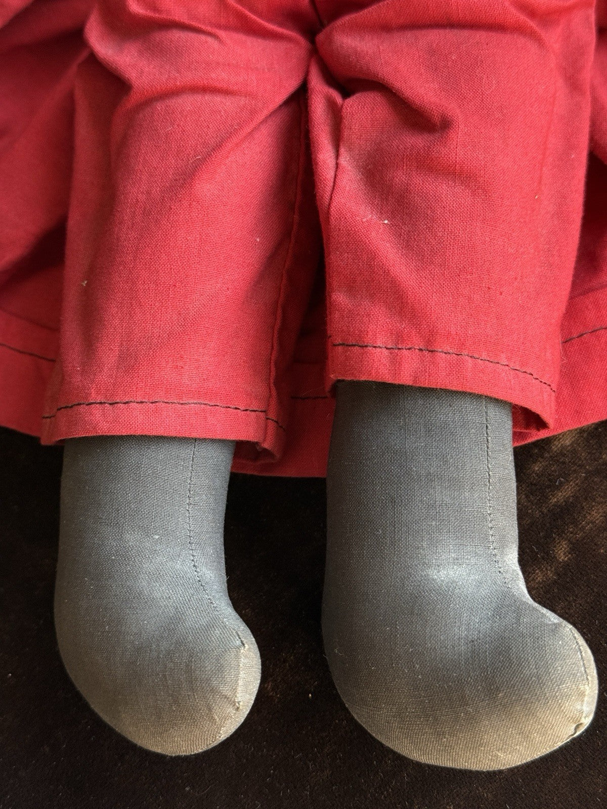 Lot of 2 Vintage Stockinette Amish and Skier Dolls