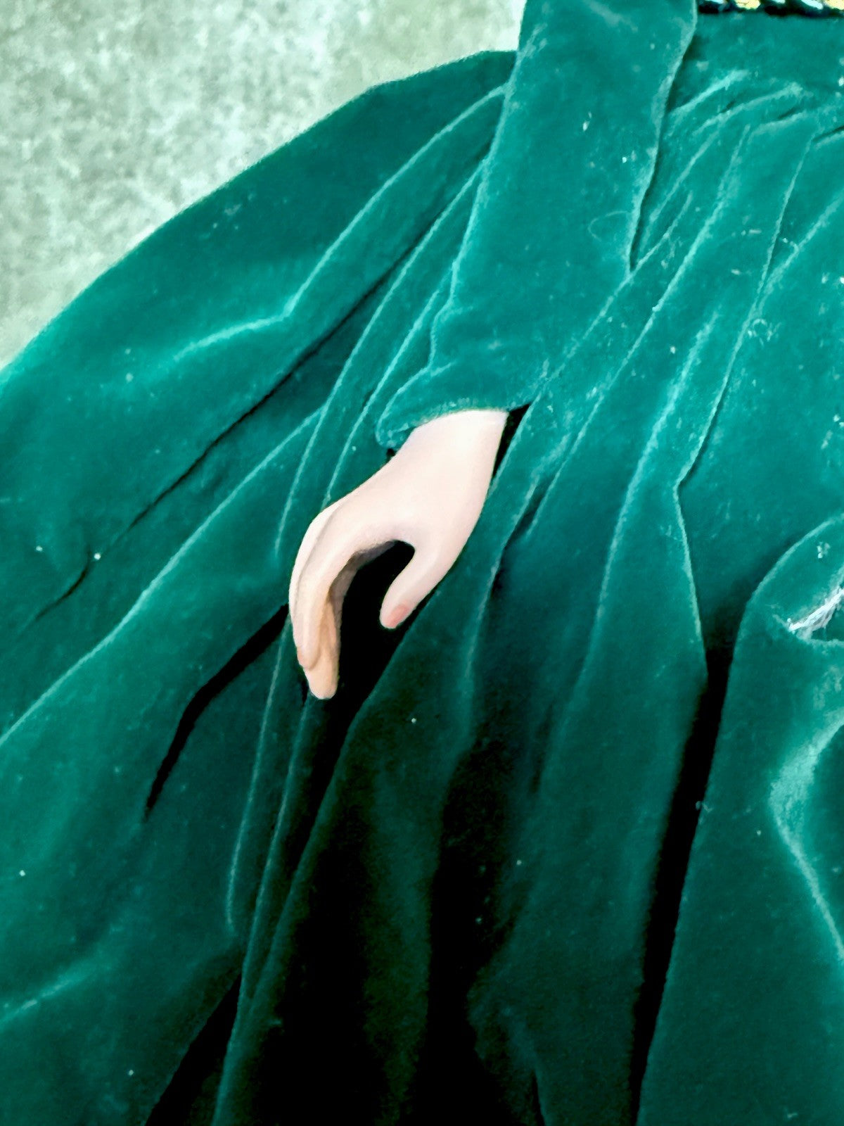Franklin Mint Gone with the Wind Scarlett O'Hara Green Drape Dress 16" Doll