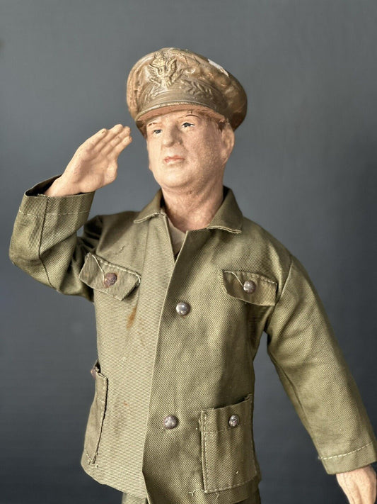 Vintage 1940’s WW2 General Douglas MacArthur Composition 19” Doll by Freundlich