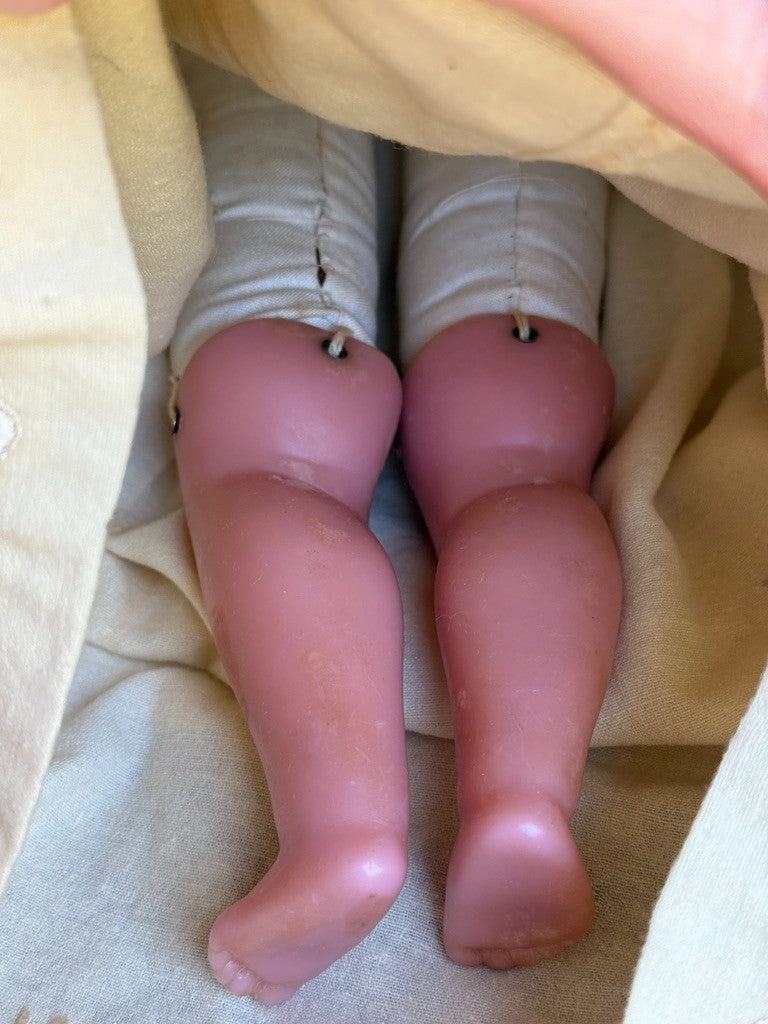 Antique English 21" Pierotti Poured Wax Doll