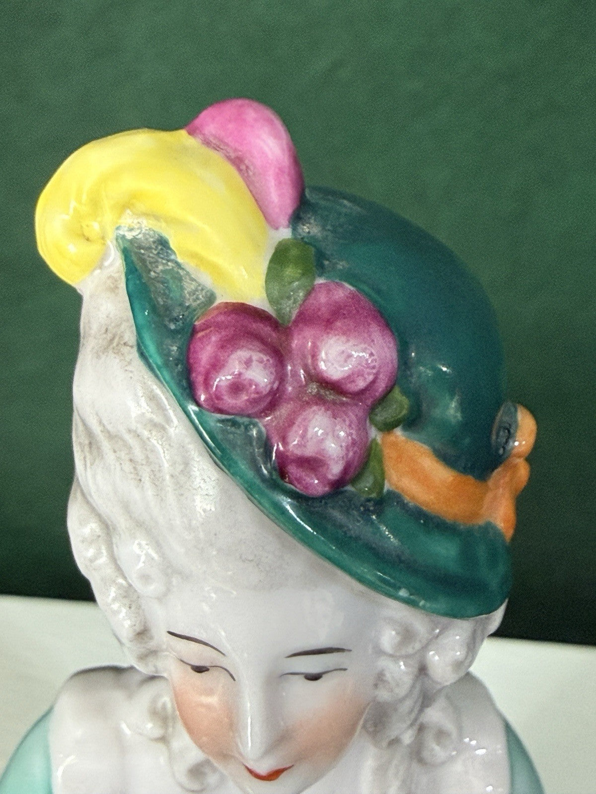 Porcelain German 13681 Half Doll 4.5” Figurine Arms Away