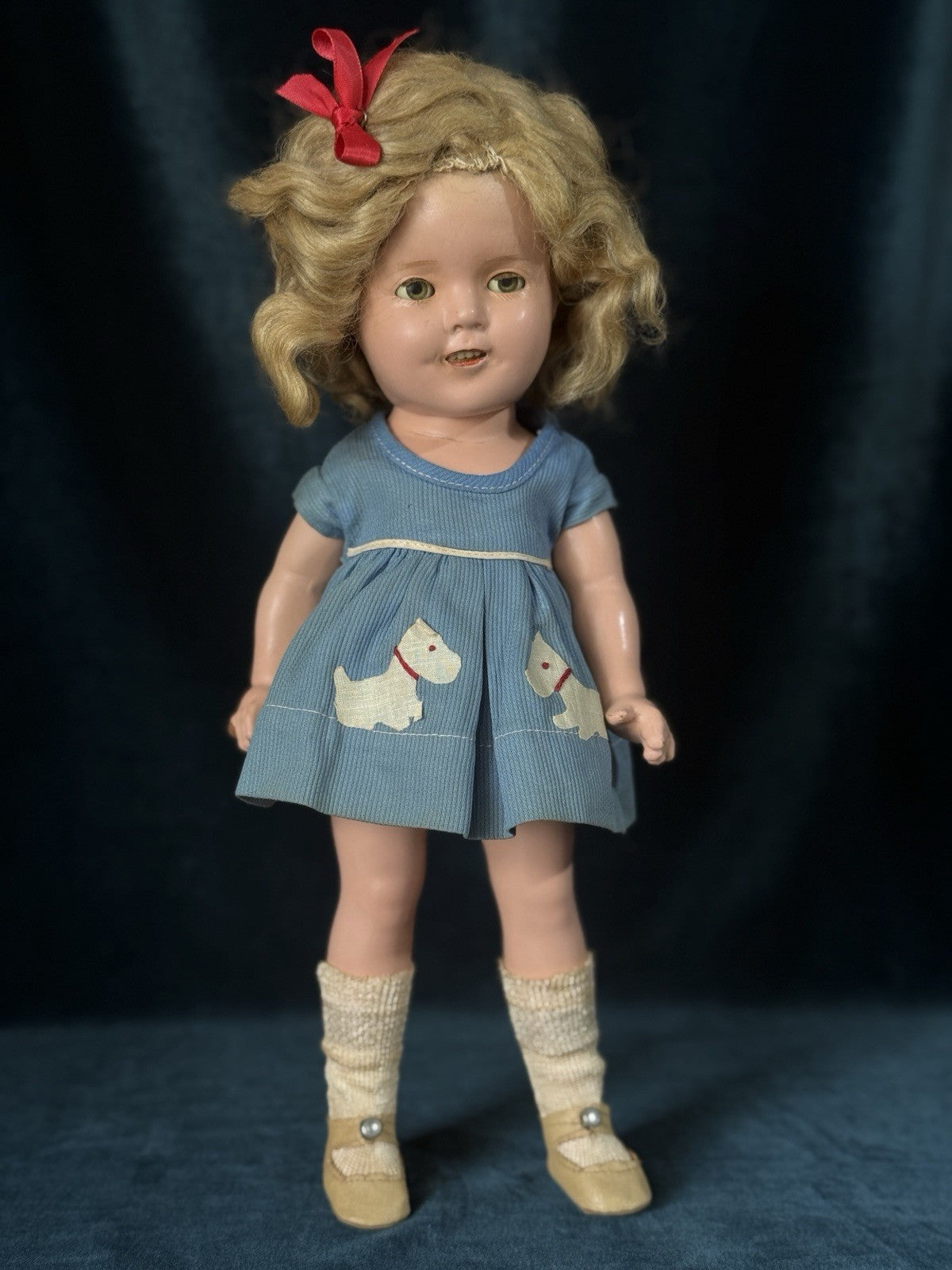 Lot Of 2 Vintage 1930’s Composition 15” and 13” Shirley Temple Doll by Ideal