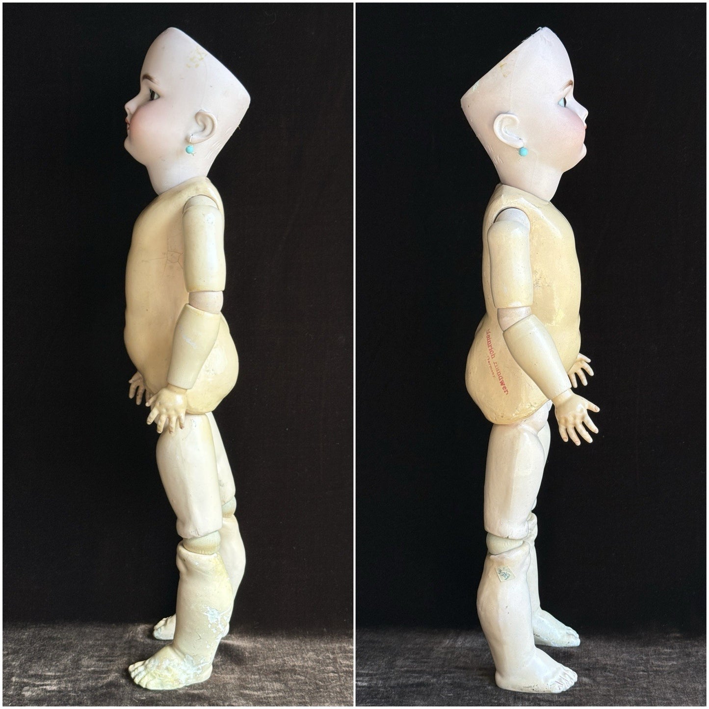 Antique German 22” Simon Halbig  Heinrich Handwerck Bisque Head Doll