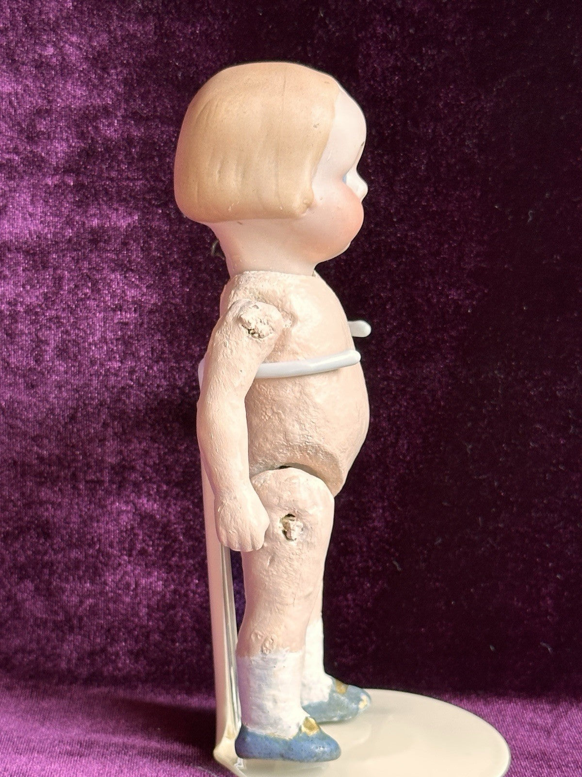 Antique German 6.75” Armand Marseille 210 Googly Eyes Bisque Head Doll