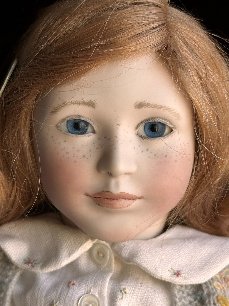 Collectible 19" Wooden/Porcelain Lynne & Michael Roche Emily LE Doll