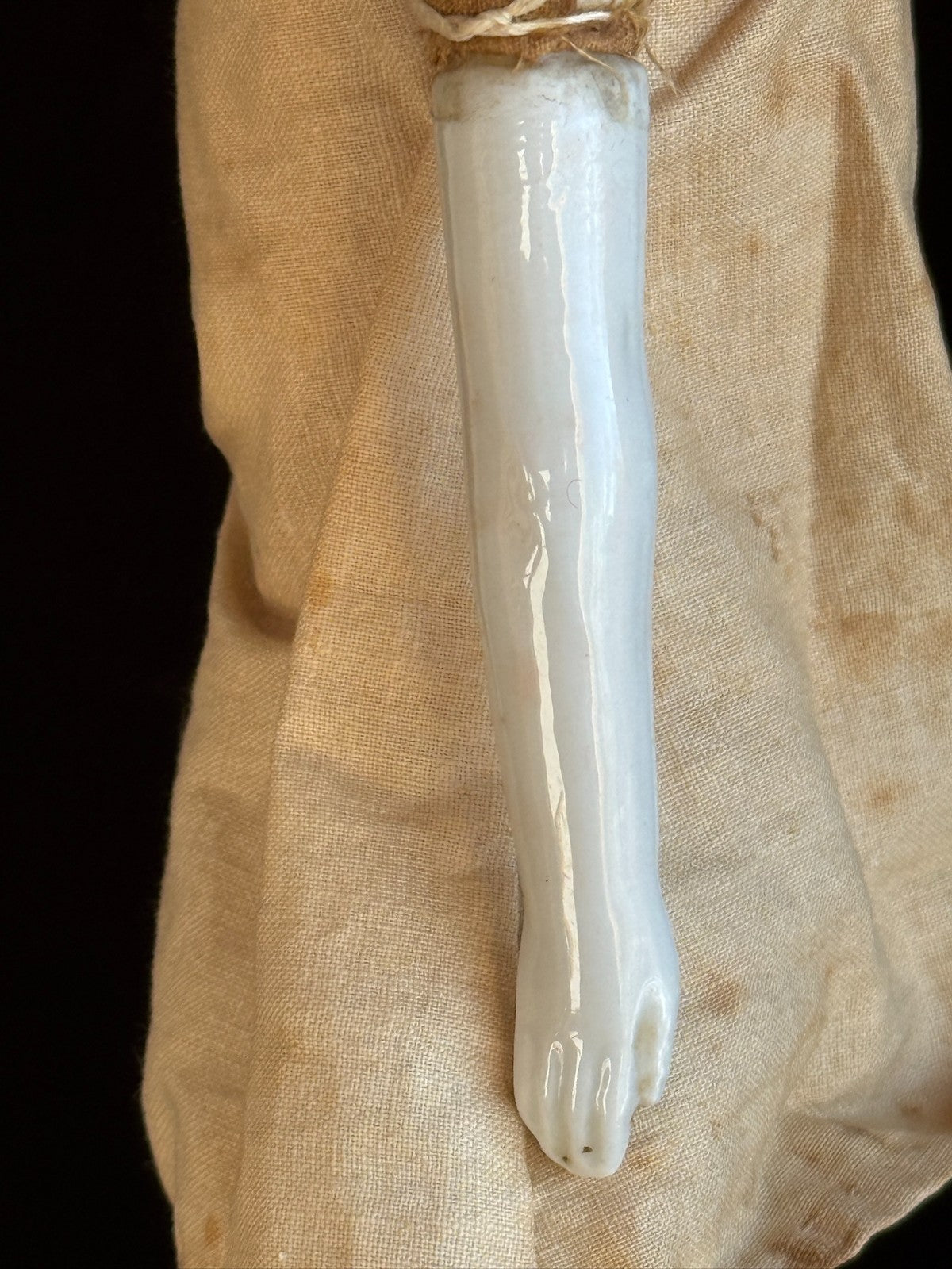 Antique German 12” Flat Top Highbrow China Shoulder Head Doll