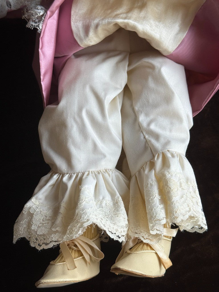 Porcelain 18.5" Reproduction of Antique Bru Lady Grace Caracter Doll with Chair