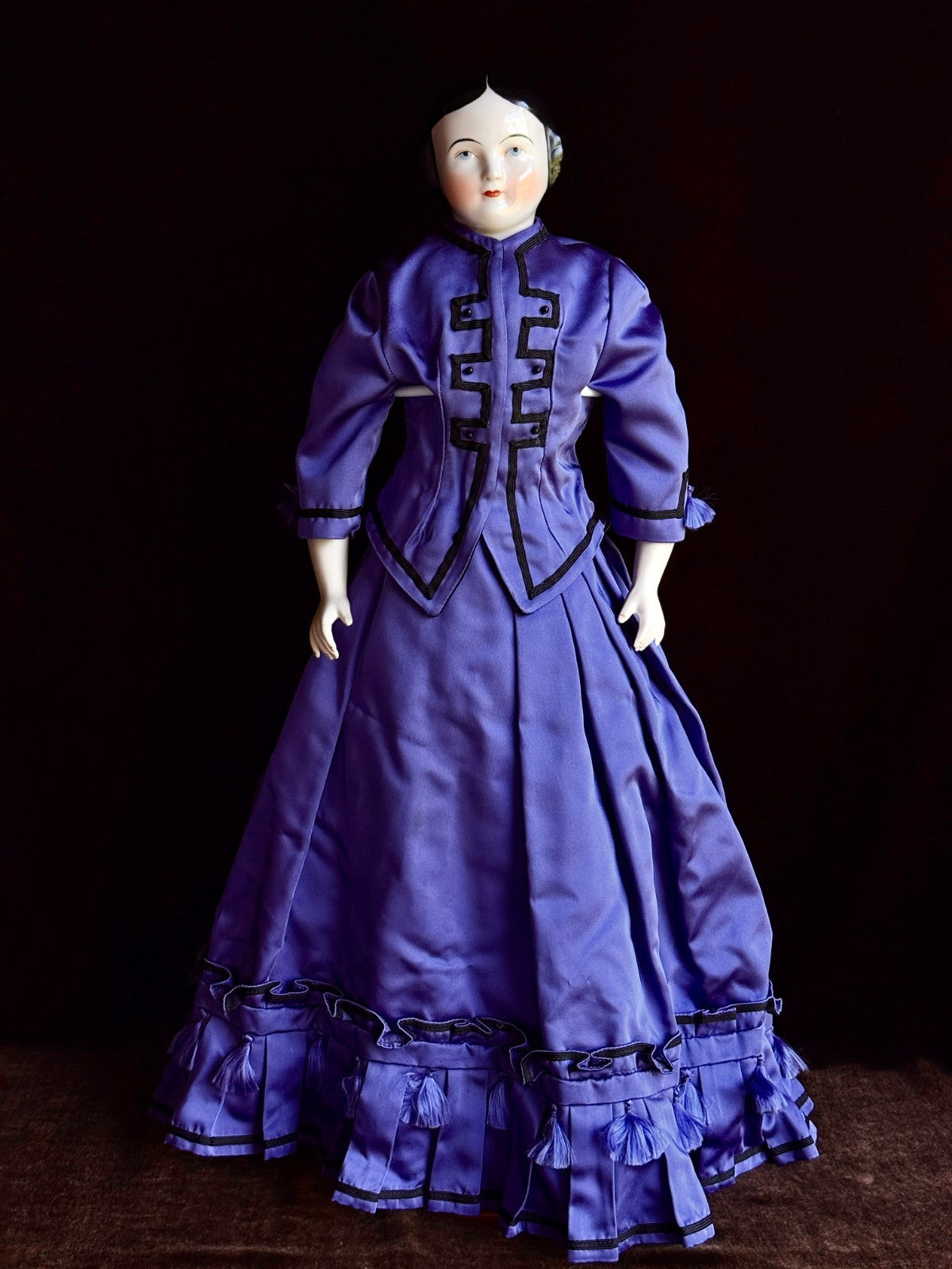 Porcelain 22” Reproduction of Antique Covered Wagon China Doll by Clara Wade