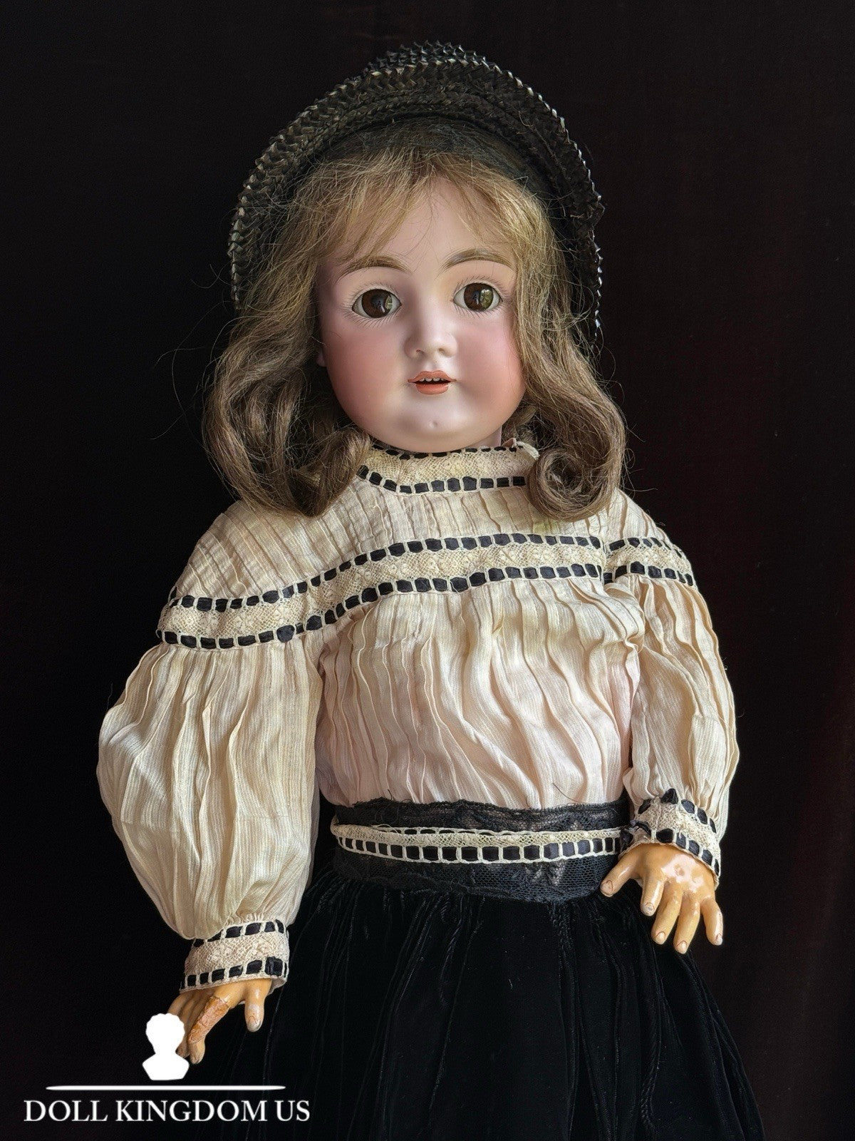 Large Antique German 29” Kestner 164 Bisque Head Doll