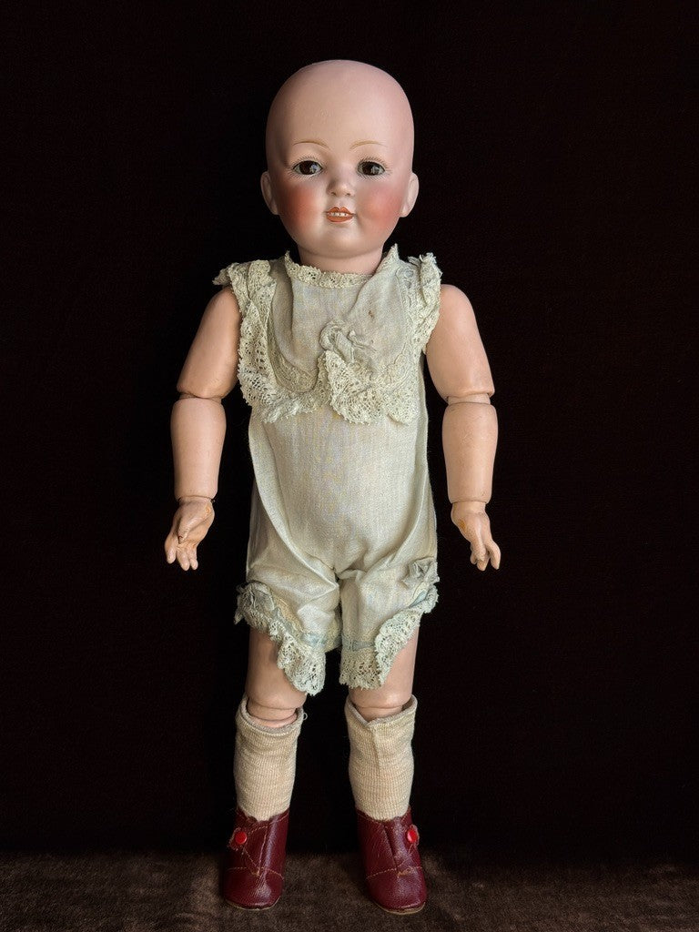 Very Rare Antique German 14.5” Kestner 185 Bisque Head Smiling Girl Doll