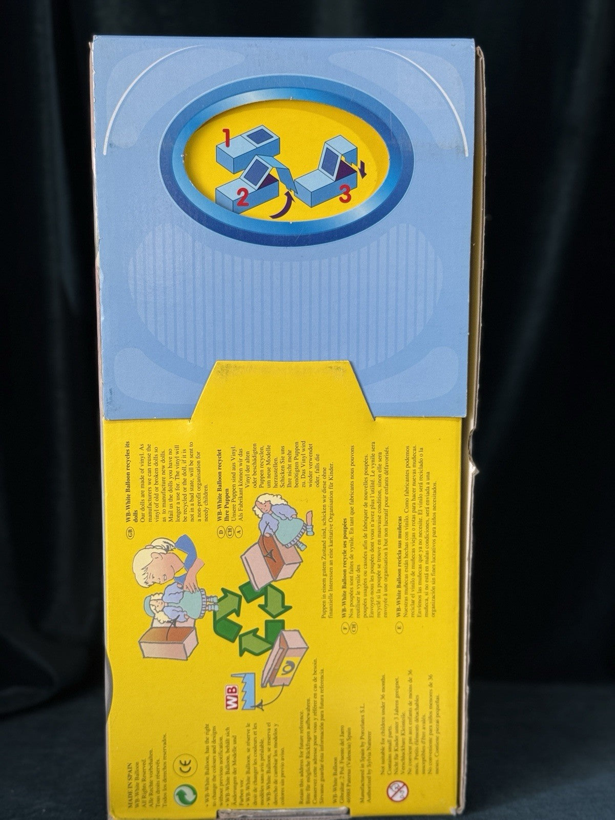 White Balloon Sylvia Natterer Bye Bye Dolly 14” Boy Doll Box/Accessories/Tag