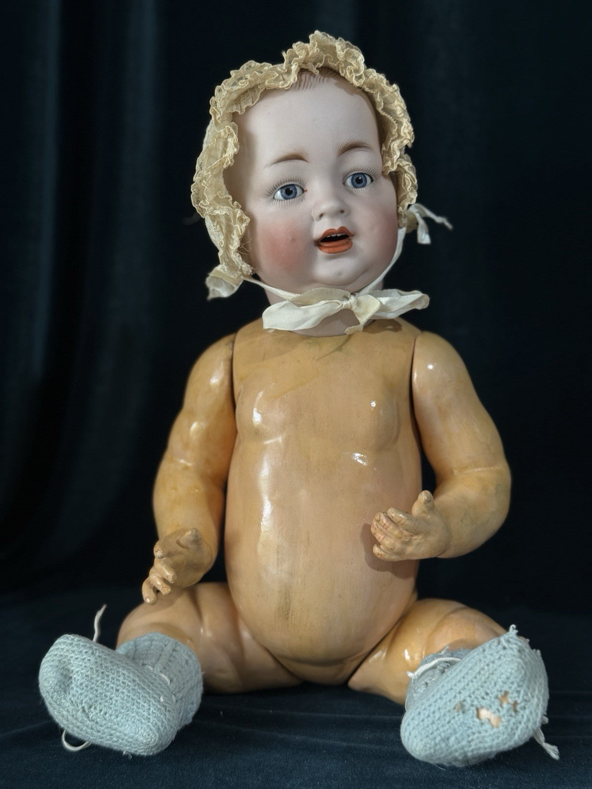 Antique German Hertel, Schwab & Co Baby 19” Character BabyDoll