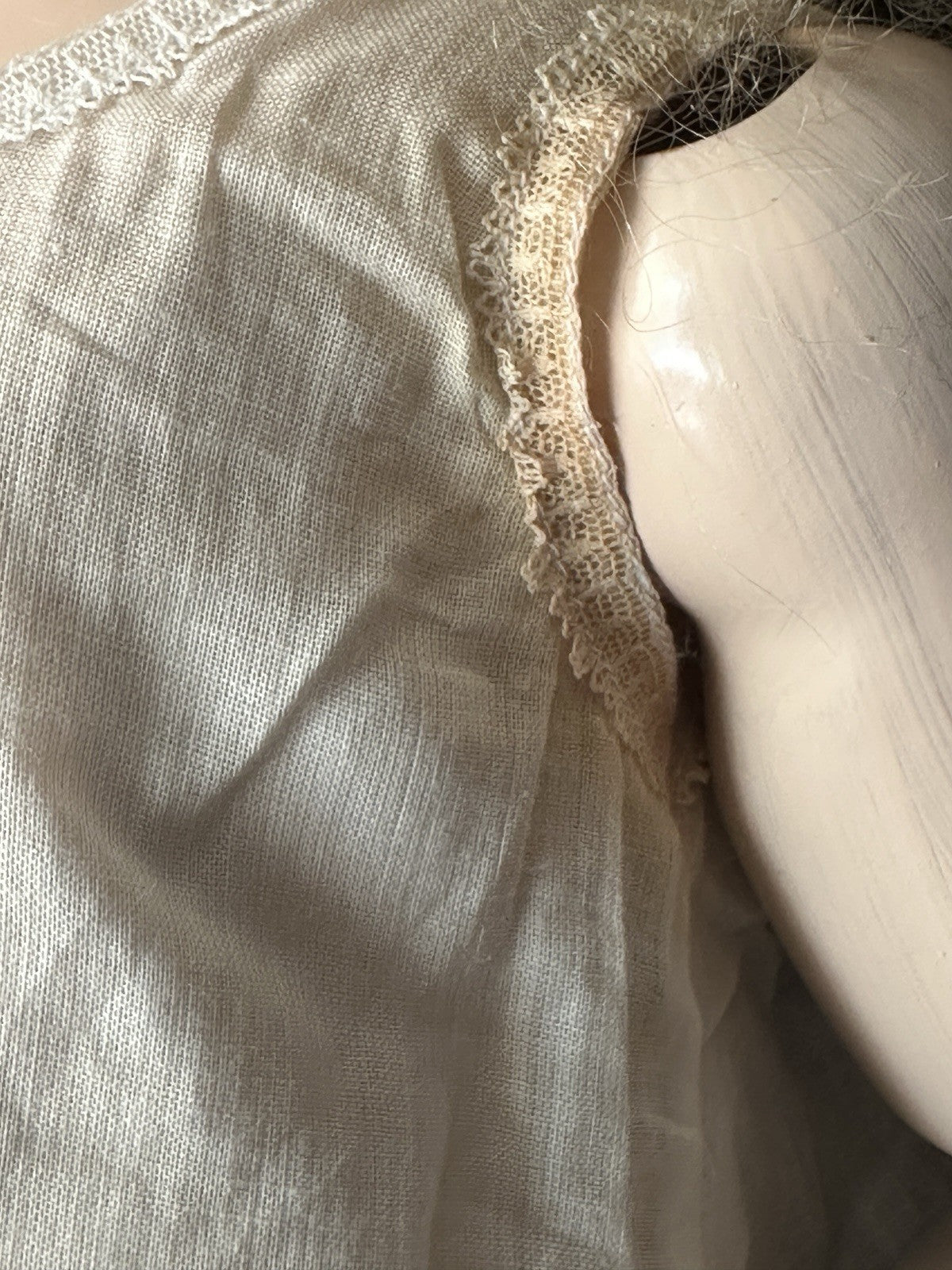 Vintage Artist Reproduction of Antique French Bru Jne 27” Doll Porcelain Head