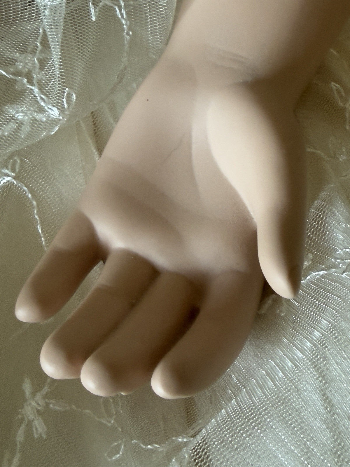 Lifelike 37” Collectible Porcelain Doll “Hilary” (?) by Christine Orange Box