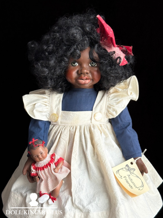 Vintage 22” Janie Bennett Janada Autumn Friends African American Girl Doll
