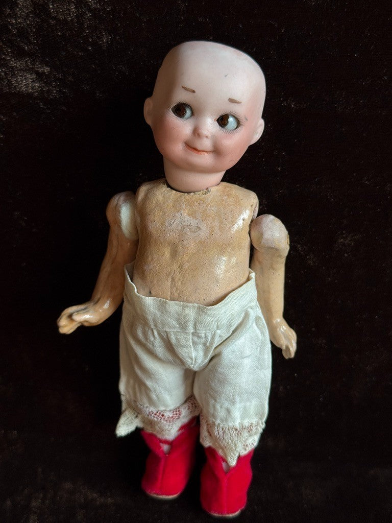 Antique German Marseille Borgfeldt 253 Googly Eyes Nobbi Kid Bisque Head Doll