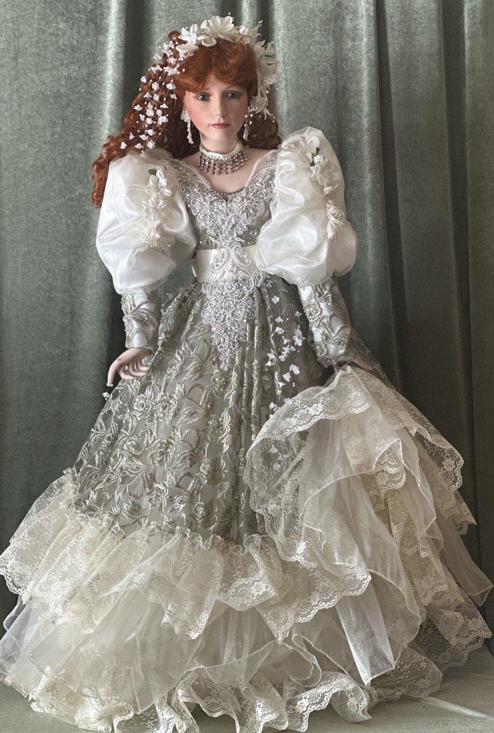 Collectible Large 42” Porcelain Doll “Sage ” by Rustie LE 2000 COA/Stand/Tag