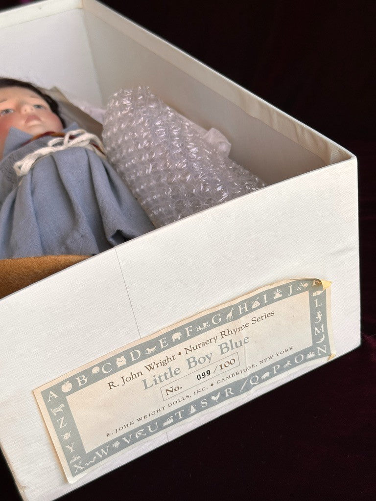 MINB John Wright 17" Little Boy Blue Cloth Felt Doll Nursery Rhyme Series LE 100