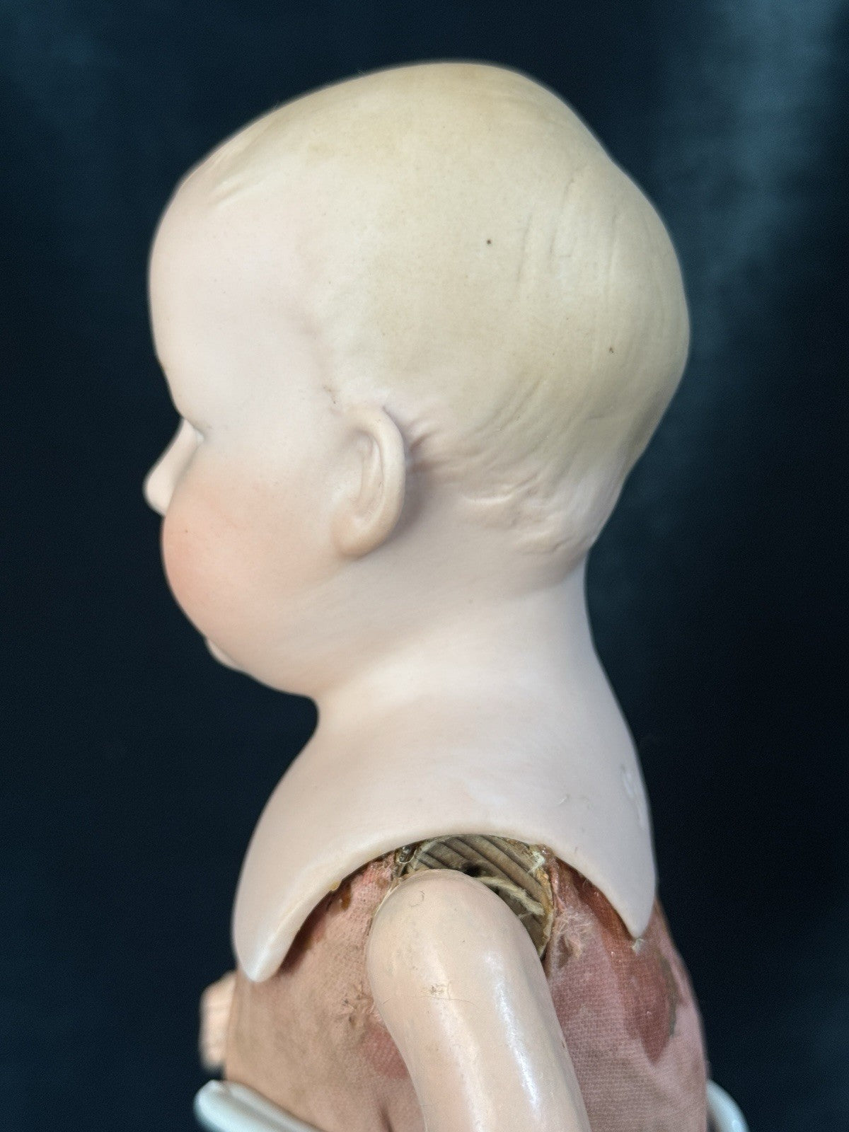 Antique German Gebruder Heubach Bisque Head Composition Body Boy 12” Doll