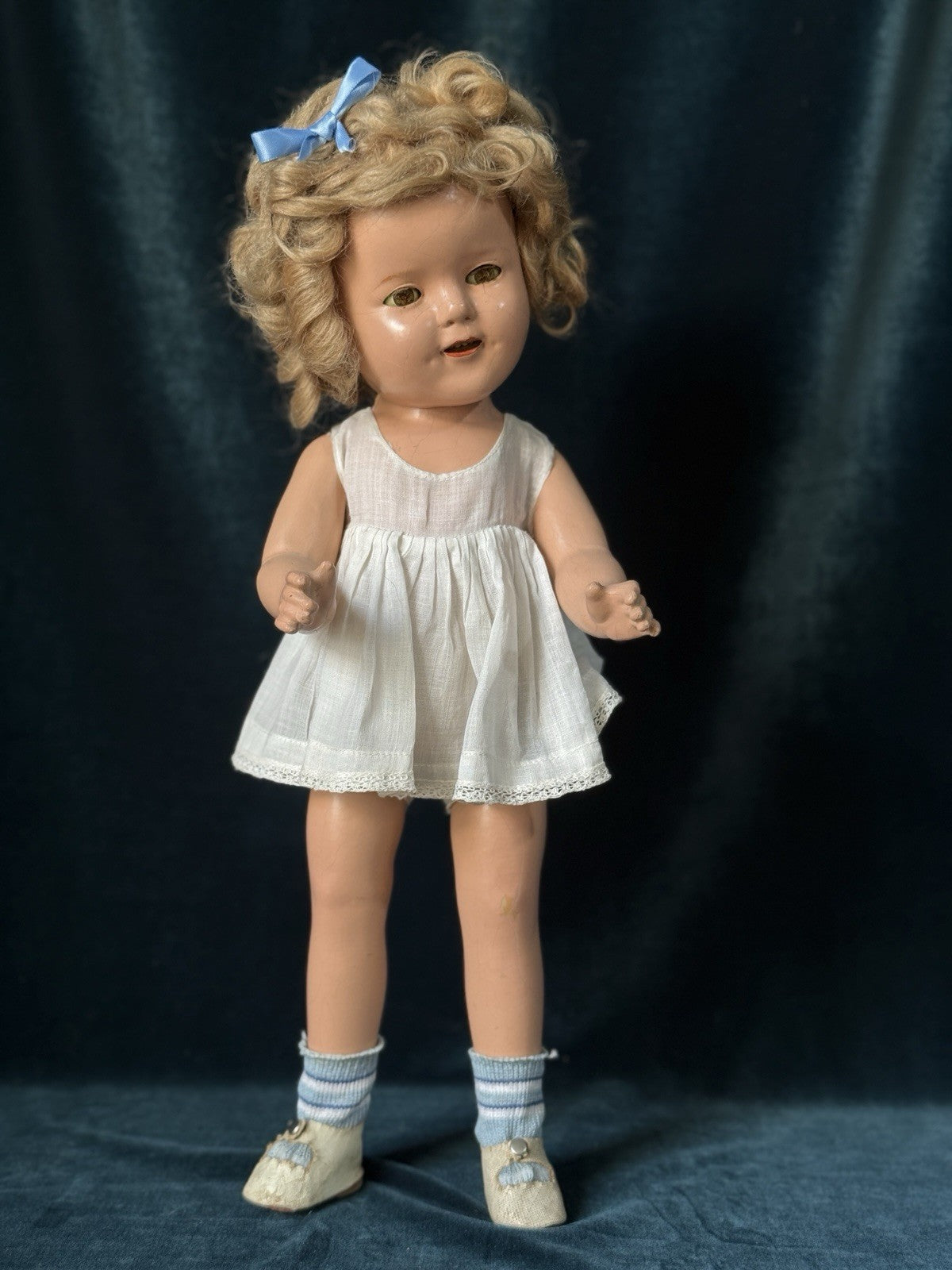 Lot Of 2 Vintage 1930’s Composition 15” and 13” Shirley Temple Doll by Ideal