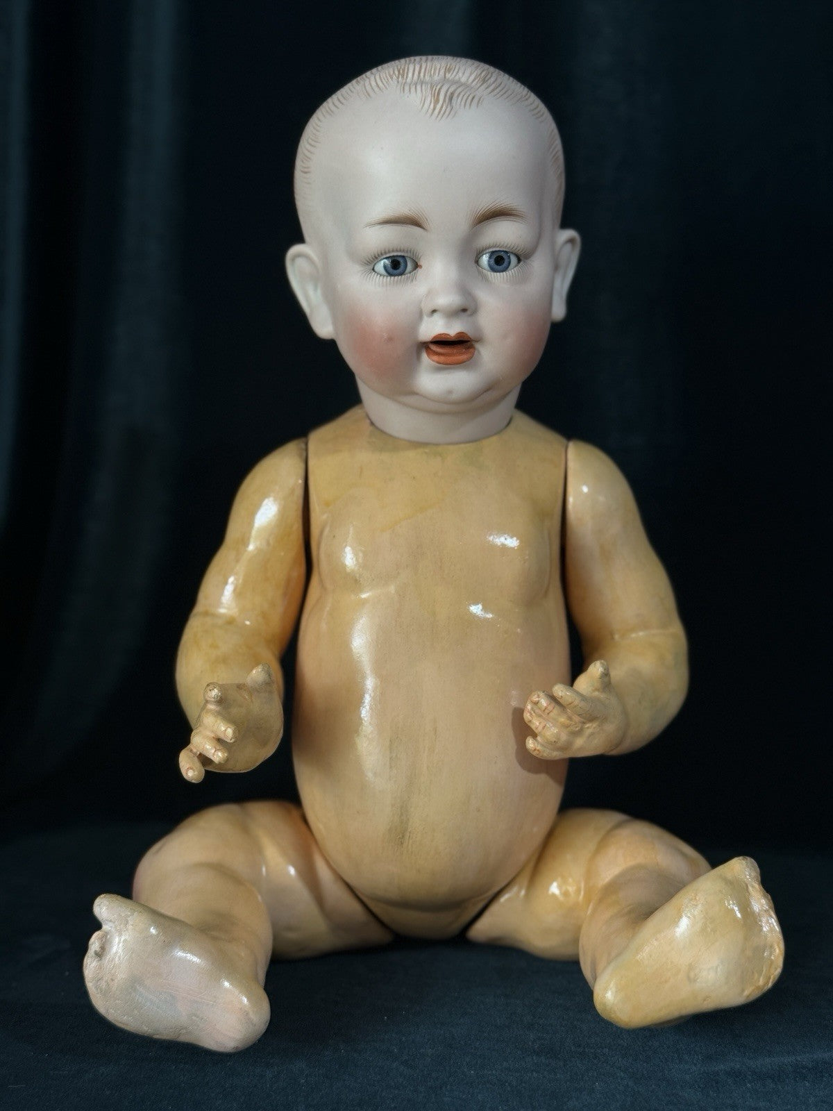 Antique German Hertel, Schwab & Co Baby 19” Character BabyDoll