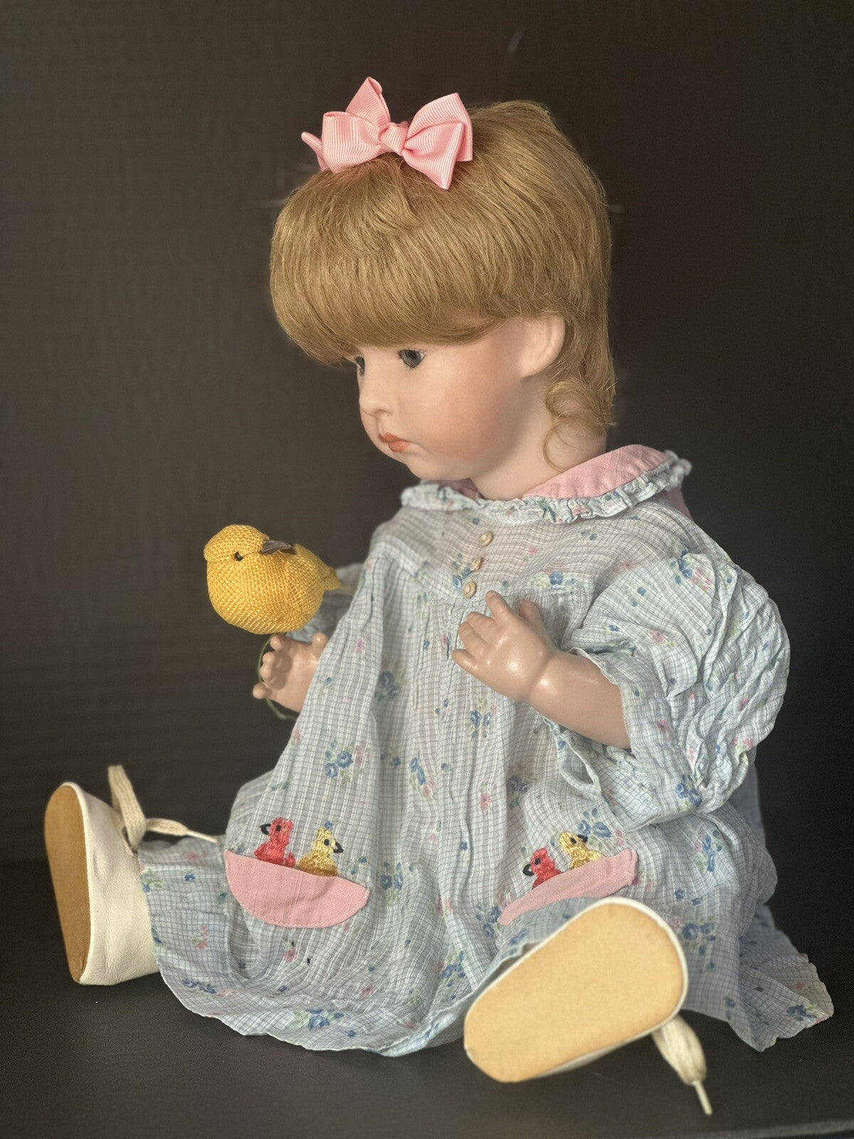 Artist Reproduction of Gebruder Heubach 7246 Pouty Face Character 19” Doll