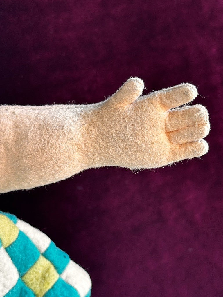 Vintage Italian 18" Lenci Grugnetto 1500/B Series Felt Grumpy Doll