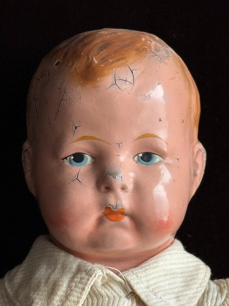 Antique American 15" Composition Ideal Uneeda Advertising Boy Doll